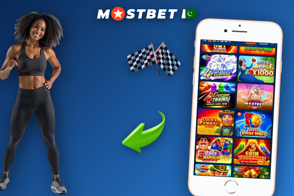 Green felt blackjack table with cards and chips beside a smartphone showing Mostbet online casino