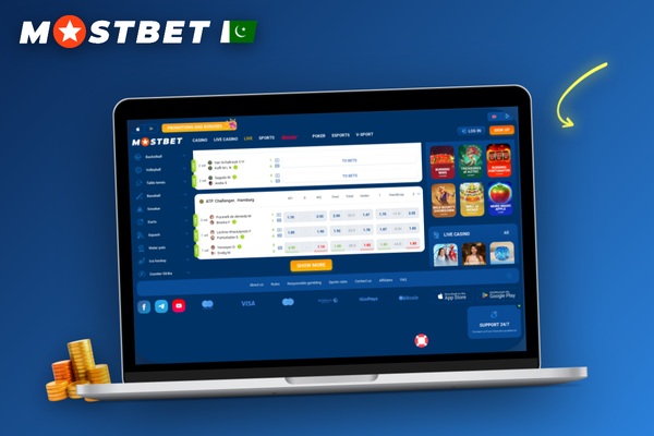 Mostbet for PC running a live sports event with system performance stats visible